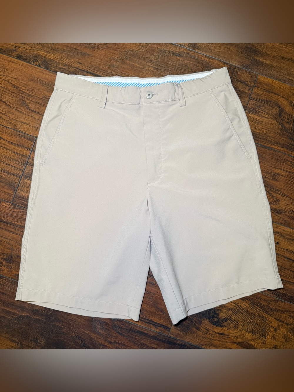 FootJoy FJ Golf Shorts Men's 32 Khaki Performance Stretch Flat Front Casual